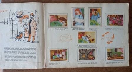 Oud vintage brocante verzamelplaatjesalbum kinderboek Walt Disney&#039;s Cinderella Assepoester AH 1950s Dutch book 3